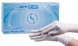 Перчатки смотровые латексные Sempercare Edition нестерильные неопудренные L